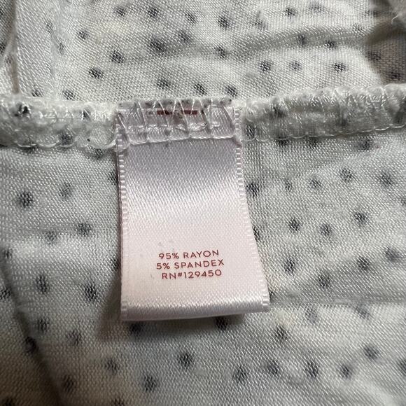 LC Lauren Conrad Crewneck Polka Dot Top Size X-Large Casual Preppy Girly - Picture 7 of 10